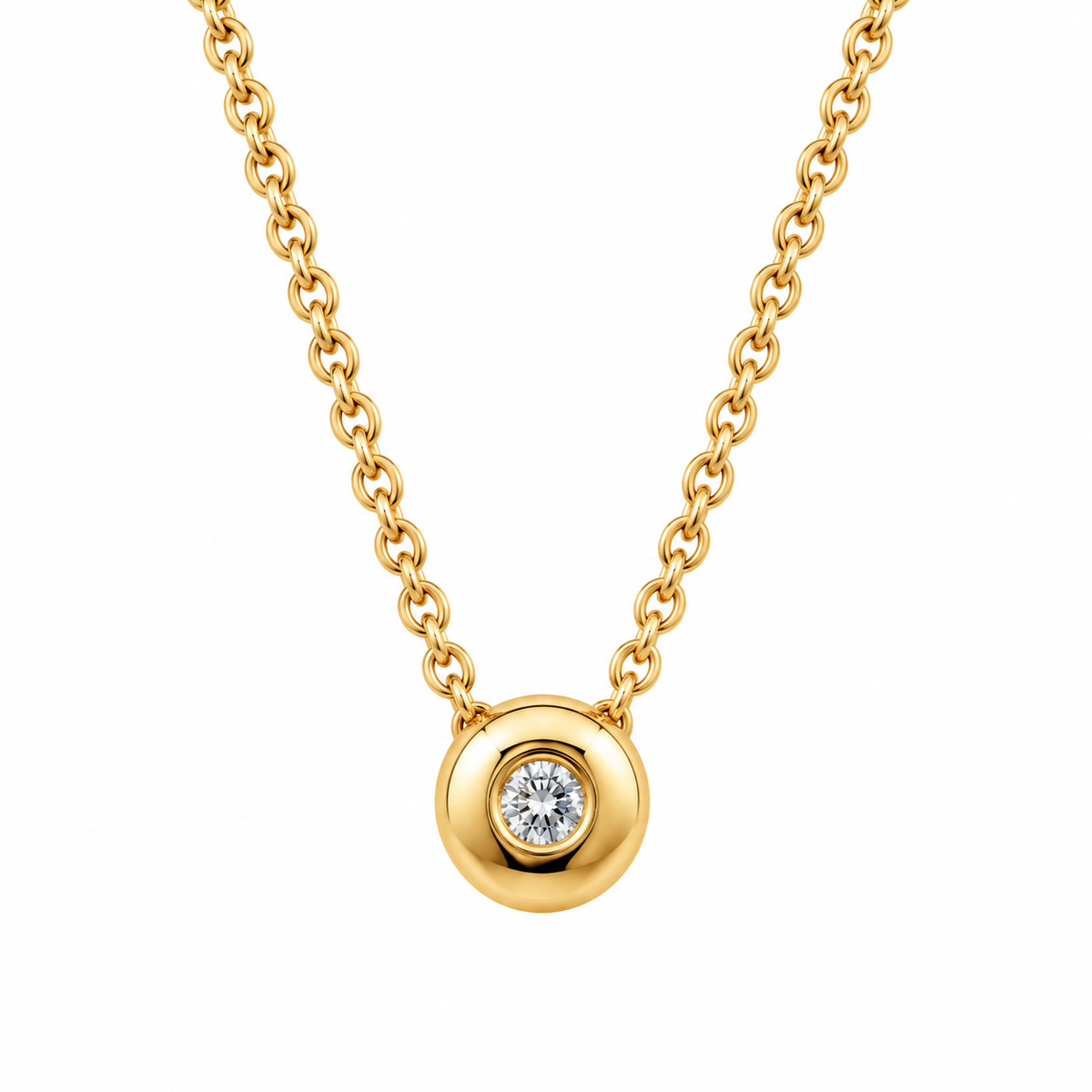 9ct Yellow Gold Diamond Necklet