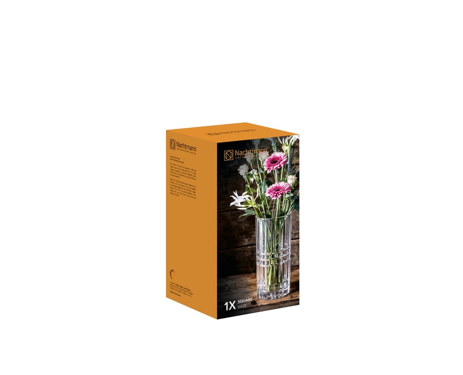 Nachtmann Square Hurricane Vase, 23cm