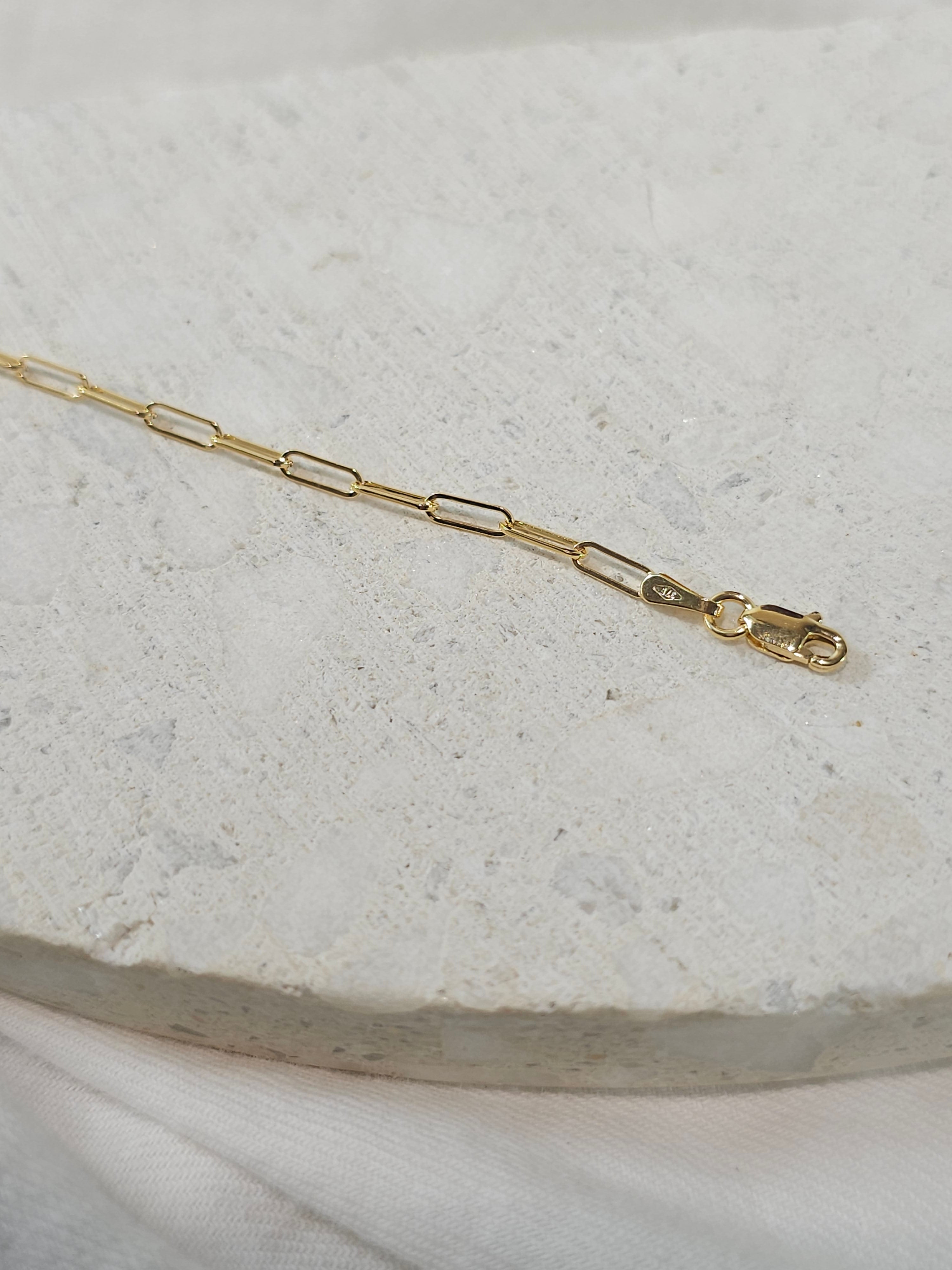 9ct paperclip bracelet