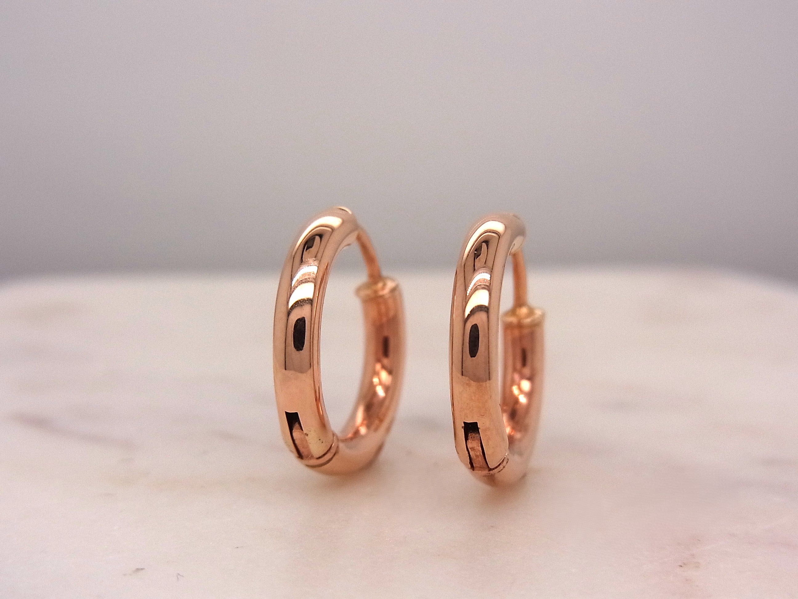 9ct Rose Gold Huggies