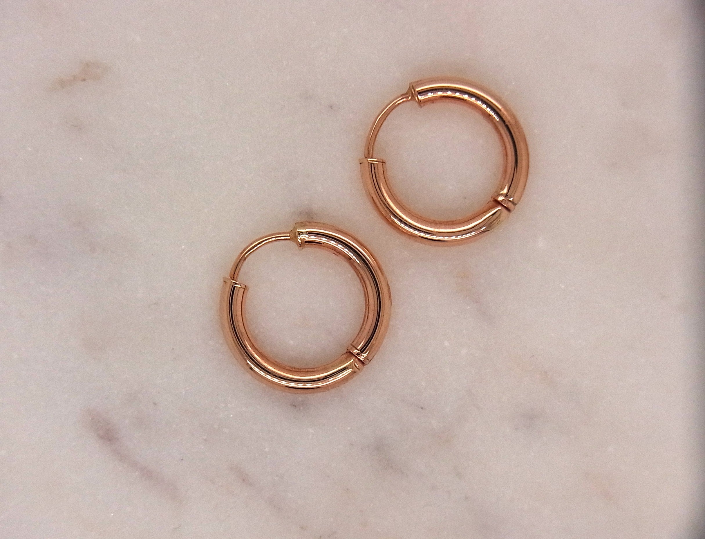 9ct Rose Gold Huggies