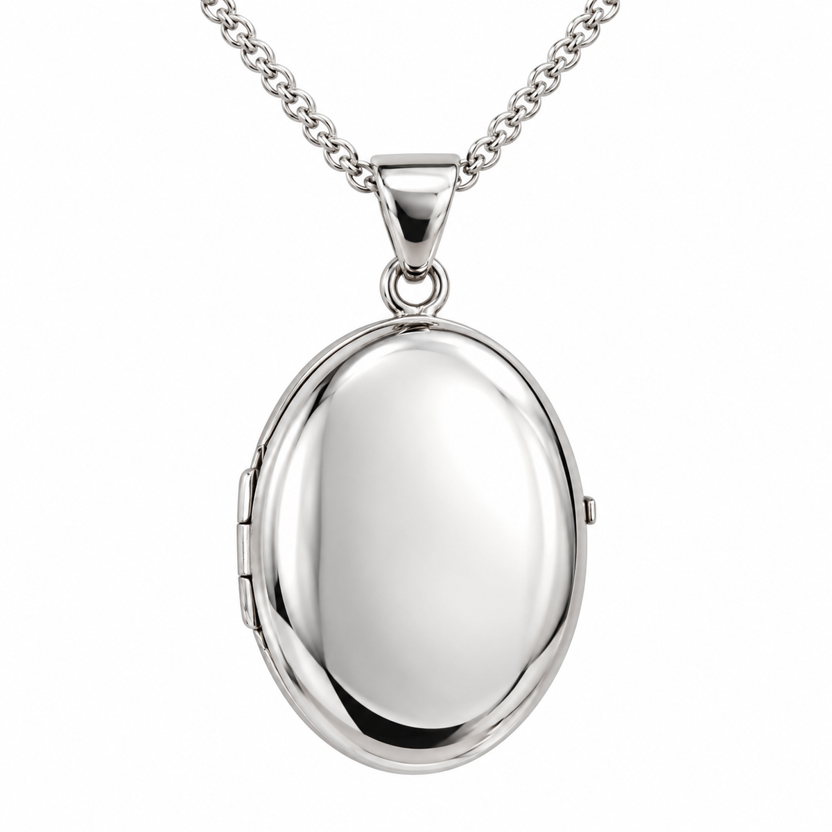 Sterling Silver Oval Memorial Locket