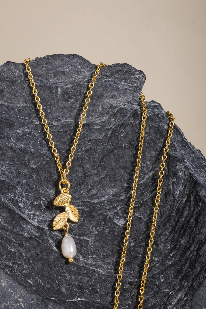 Yellow Gold Plated Freshwater Pearl Pendant