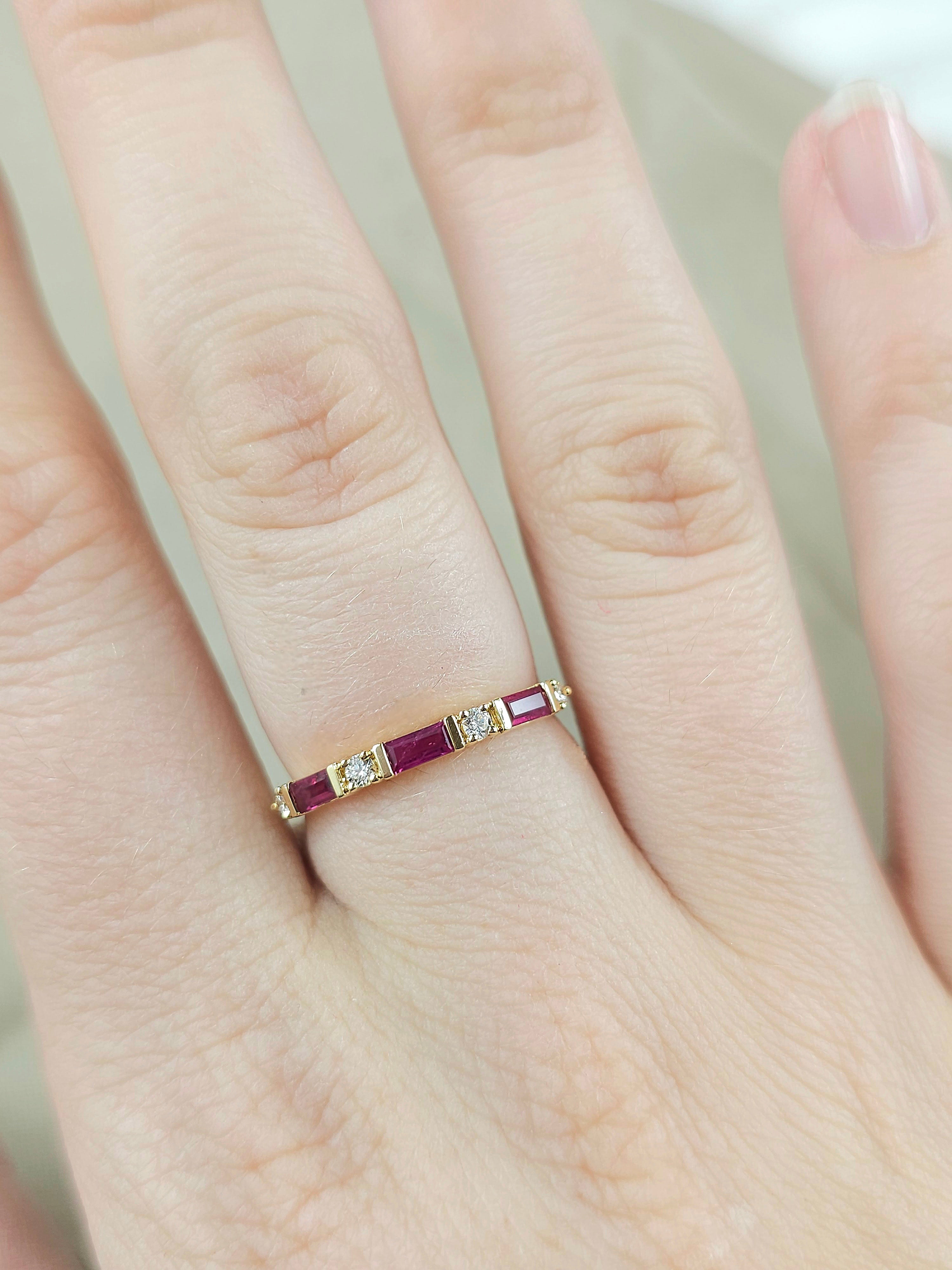 18ct Yellow Gold Ruby and Diamond ring