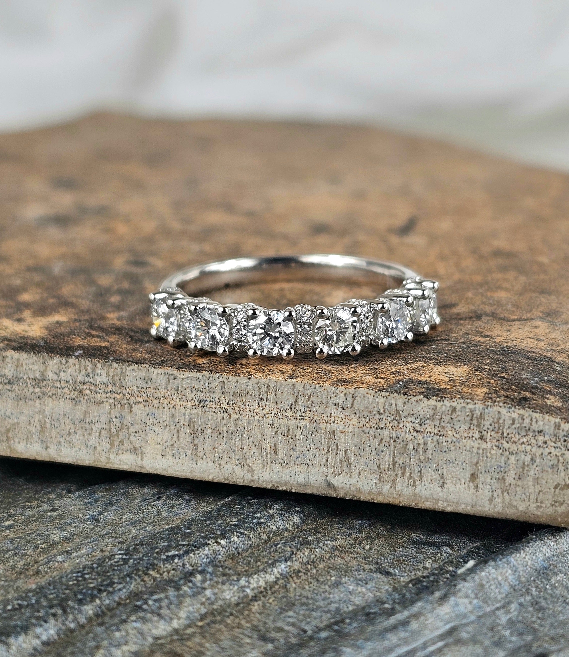 9ct White Gold Lab-Grown Diamond Ring, 1ct total