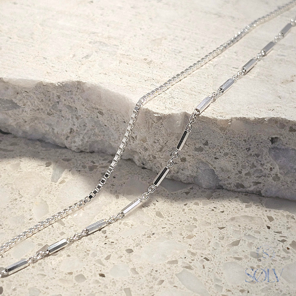 Solv Sterling Silver Double Bracelet