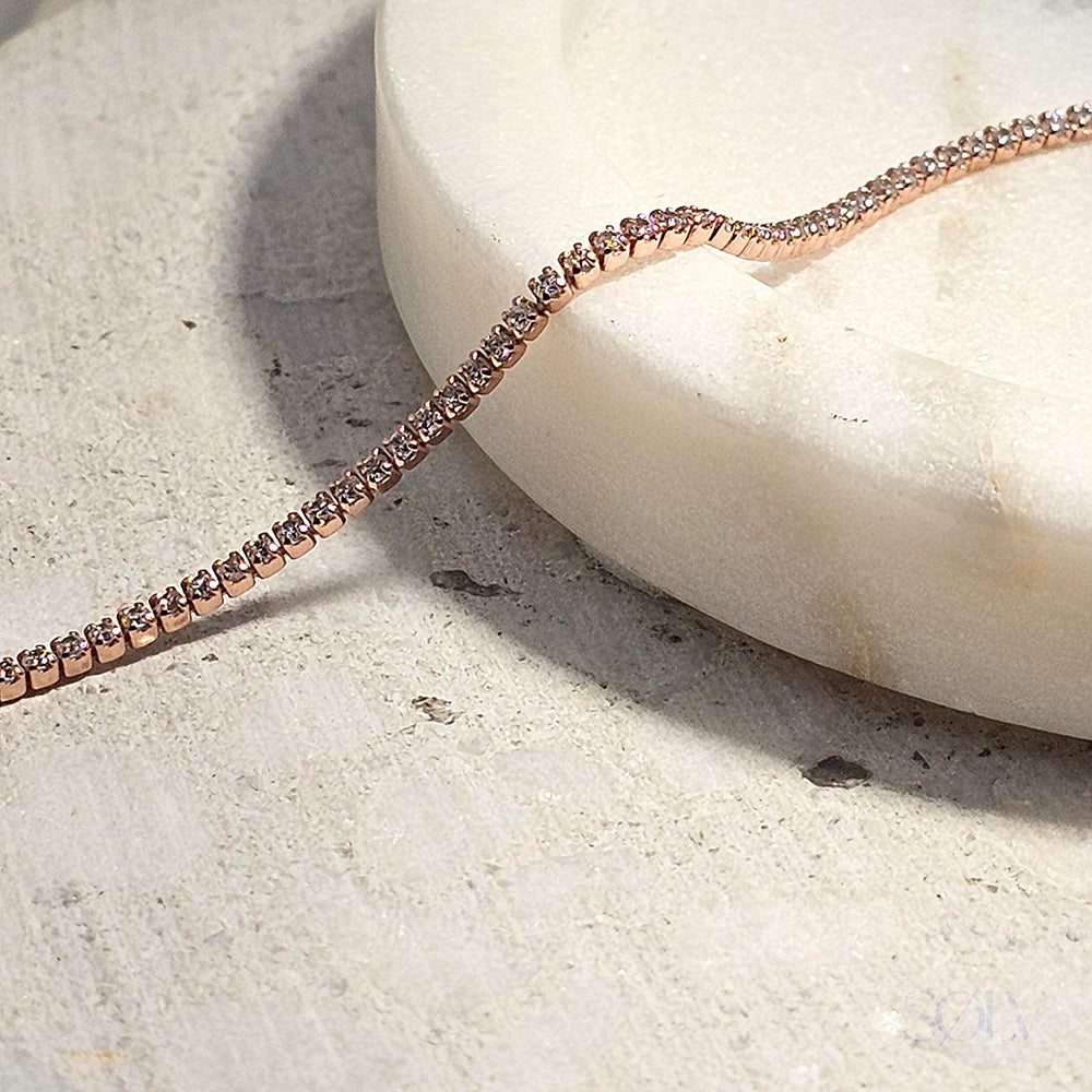 Sterling Silver Gold Plated Tennis Bracelet