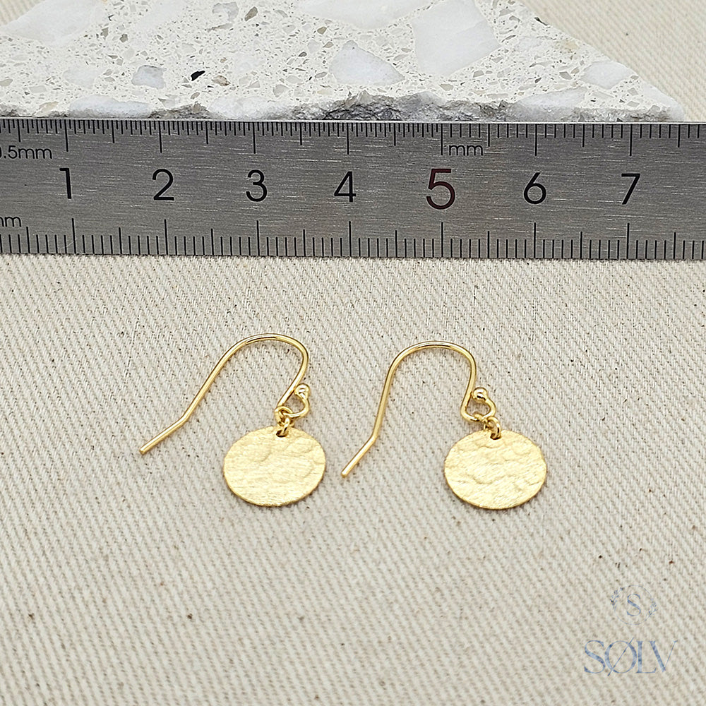 Solv Sterling Silver Gold Plated Shepard Hook Earrings