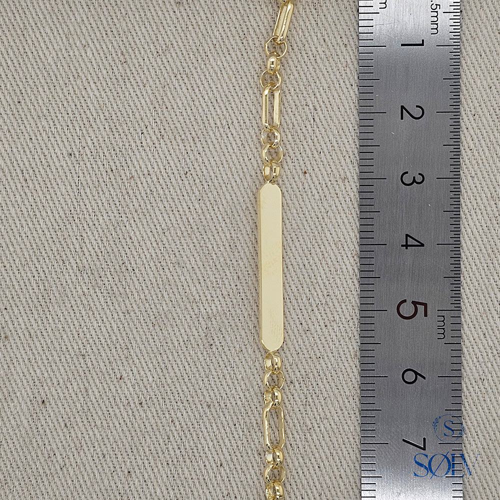 Solv Sterling Silver Mulit Link ID Bracelet