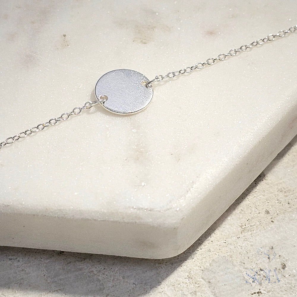 Solv Sterling Silver Disc Bracelet