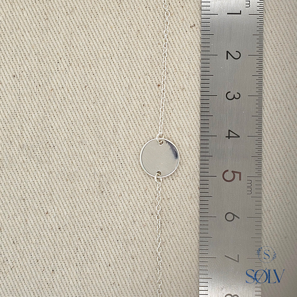 Solv Sterling Silver Disc Bracelet
