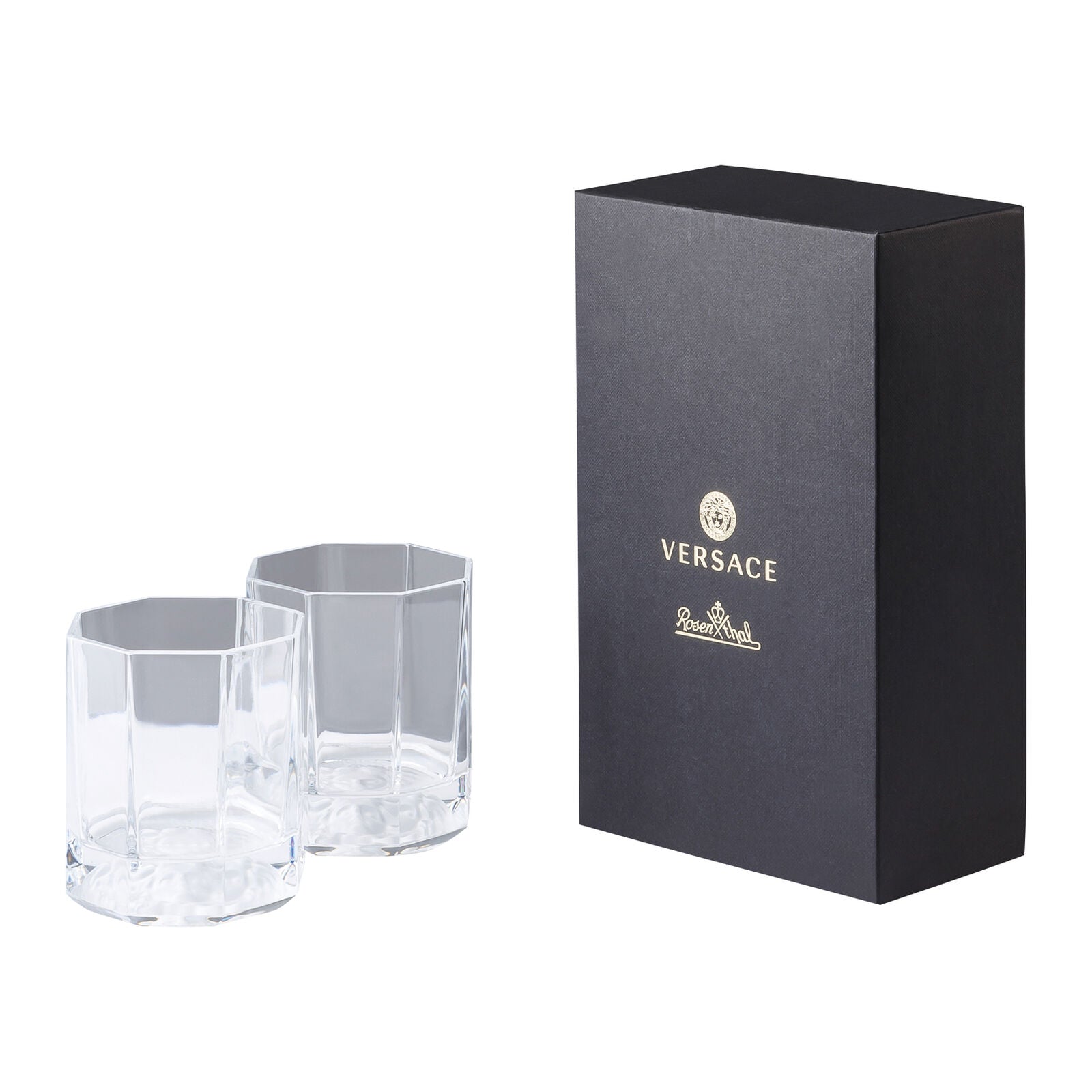 Versace Medusa Lumière Crystal Whiskey Glasses – Set of 2