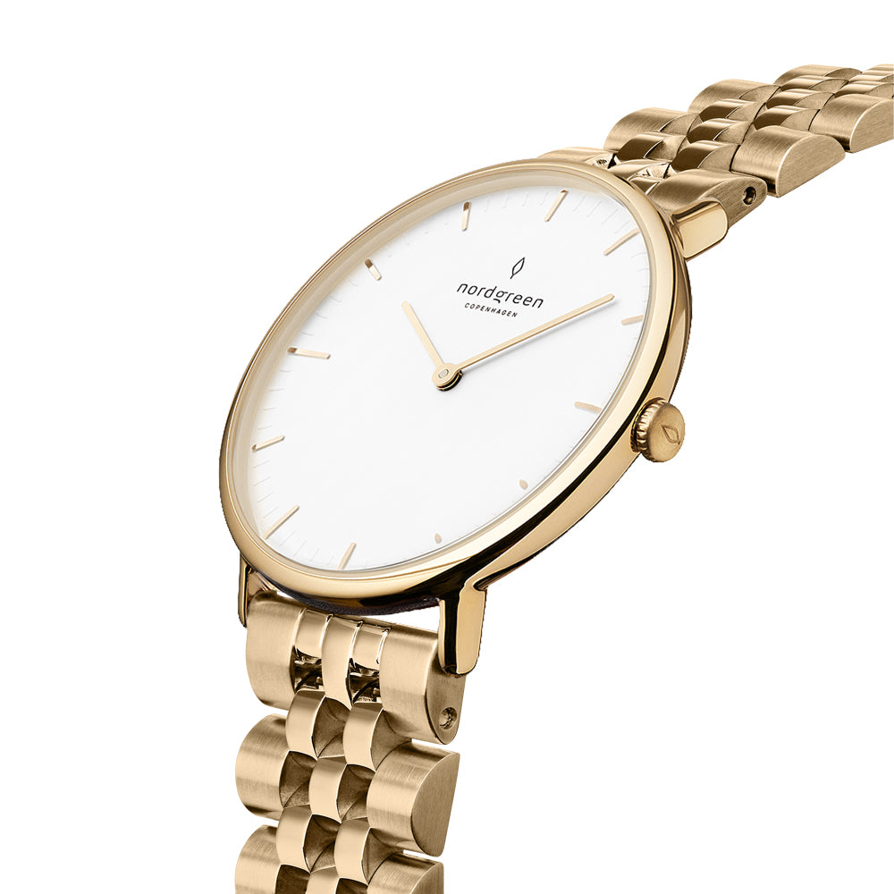 Nordgreen Native 32mm Gold White Dial Watch - view 2