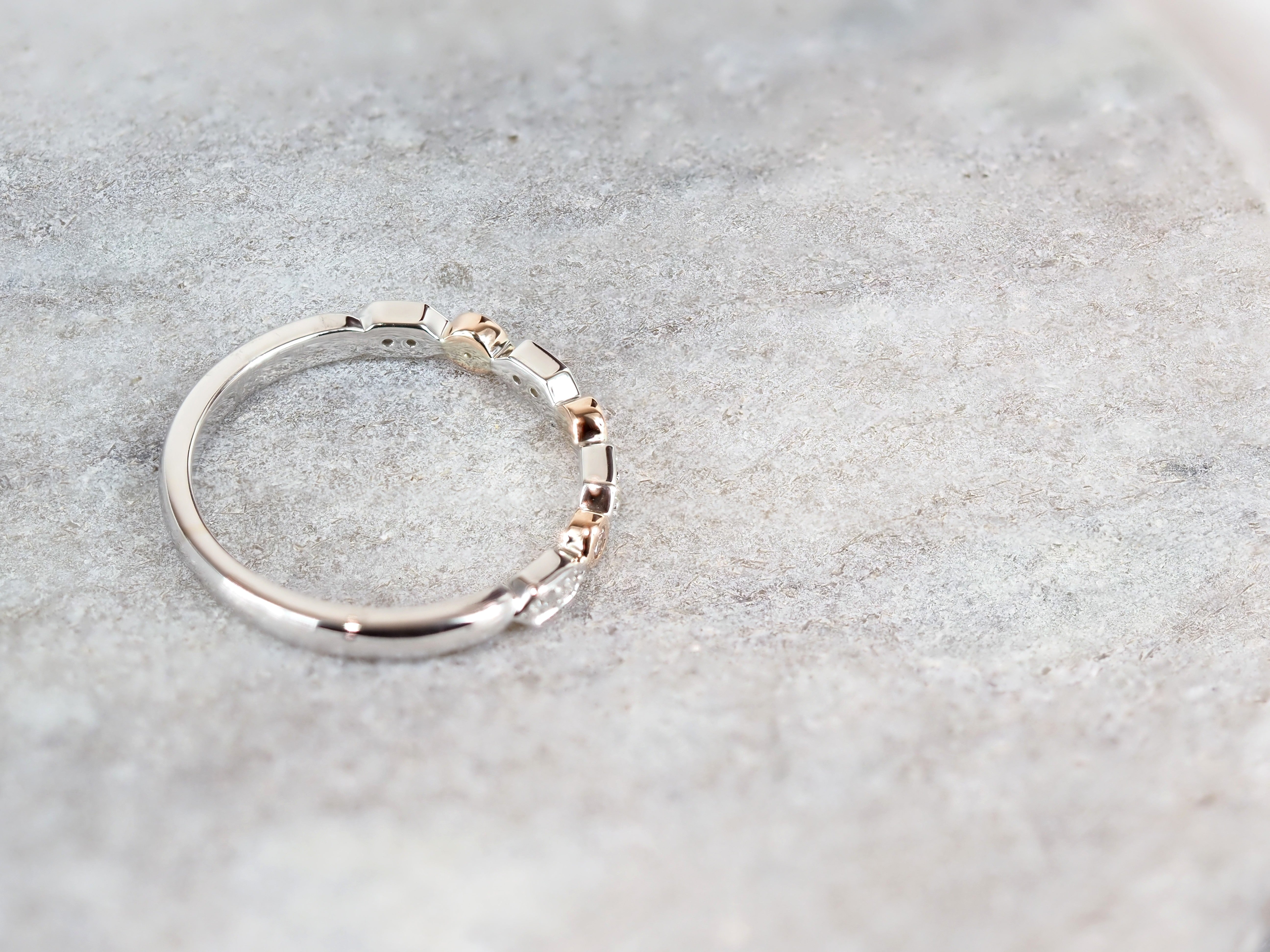 9ct Rose and White Gold 'Pink Caviar' Argyle Diamond Ring, 0.13ct total