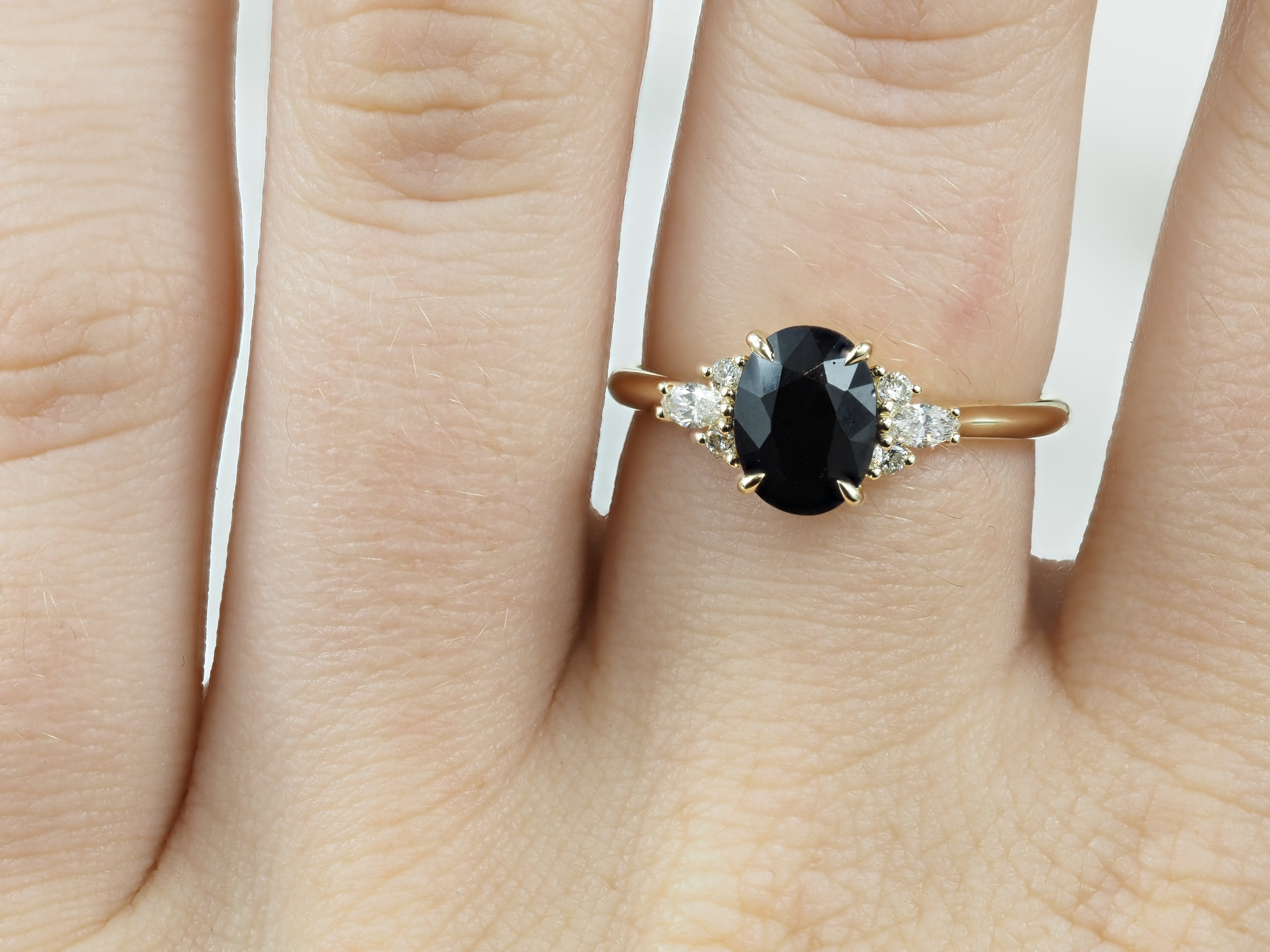 9ct Yellow Gold Sapphire and Diamond Ring