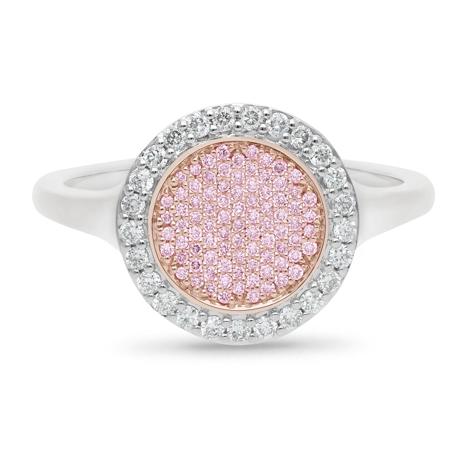 9ct White and Rose Gold 'Pink Caviar' Argyle Diamond Ring, 0.32ct total