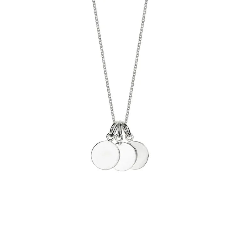 Sterling Silver chain with Multi disc Pendants