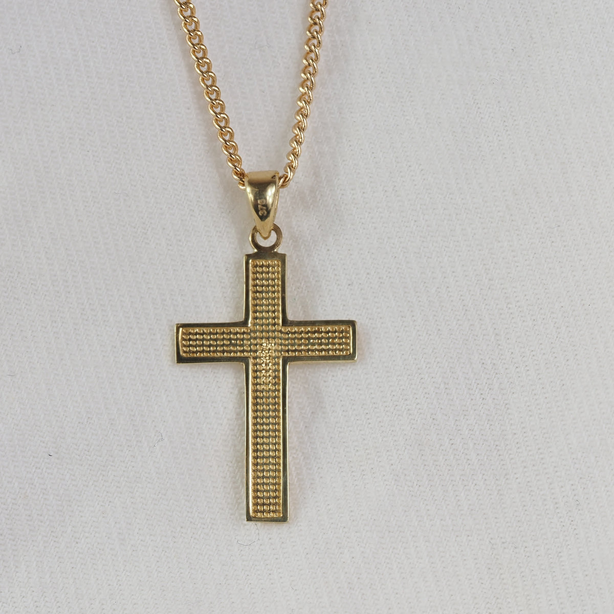 9ct Yellow Gold Plain Cross Pendant