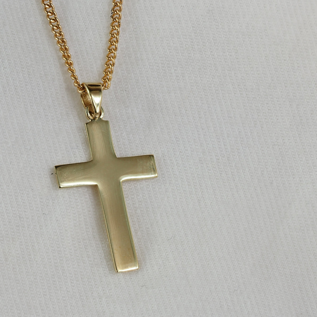 9ct Yellow Gold Plain Cross Pendant
