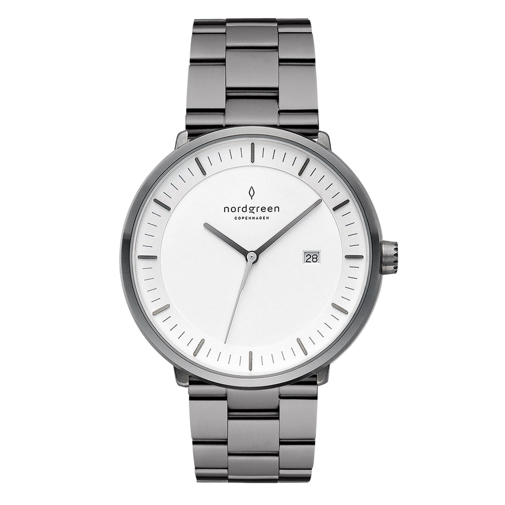 Nordgreen Philosopher 40mm Gunmetal White Dial Watch - view 1