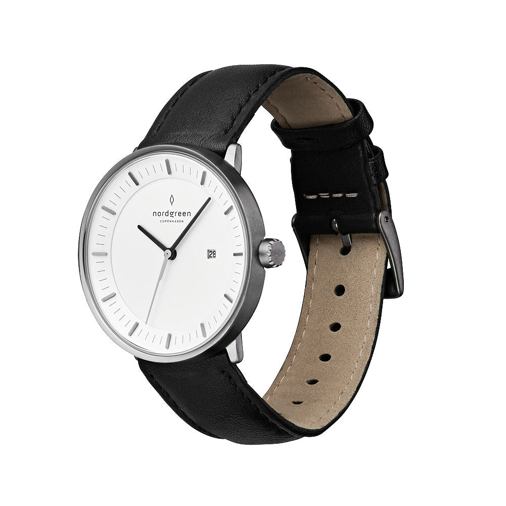 Nordgreen Philosopher 40mm Gunmetal White Dial Watch - view 3