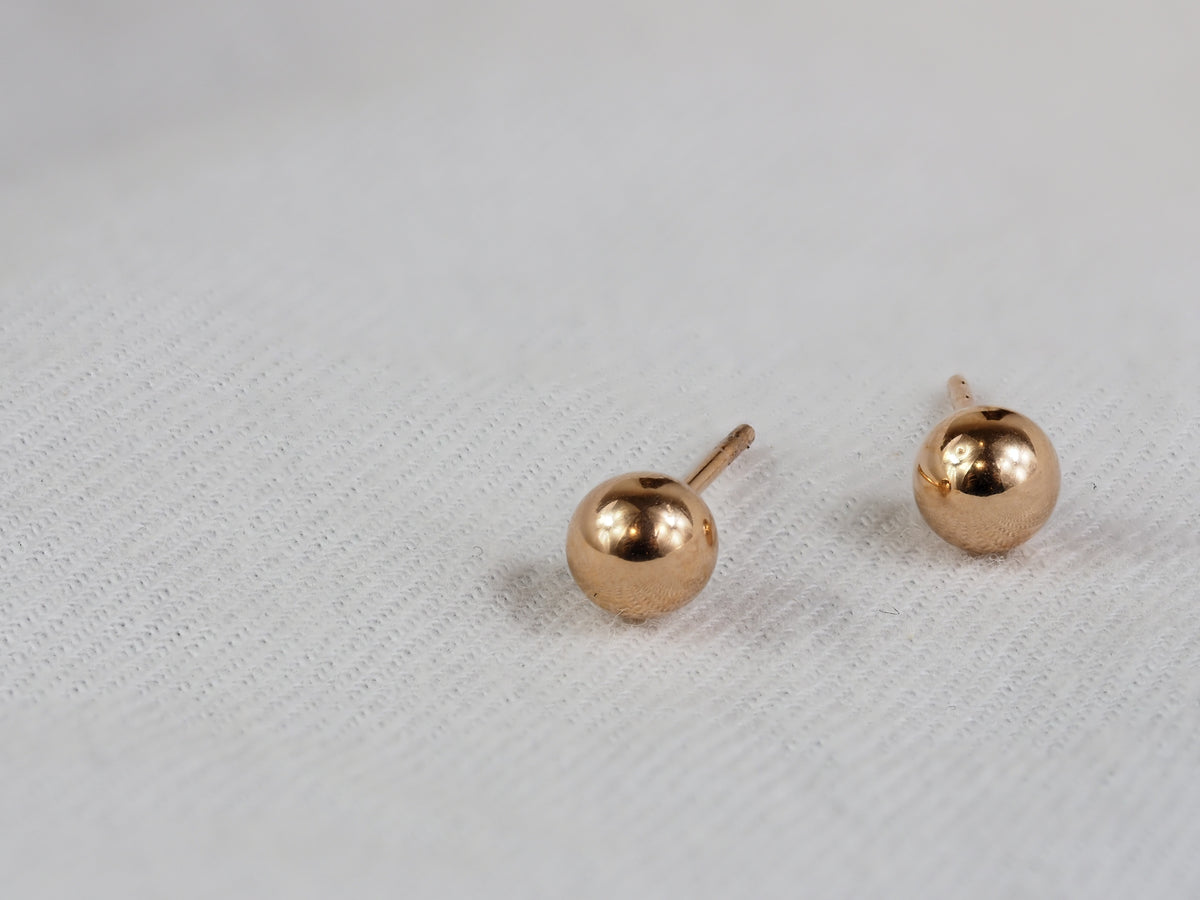 9ct Rose Gold 5mm Ball Stud Earrings