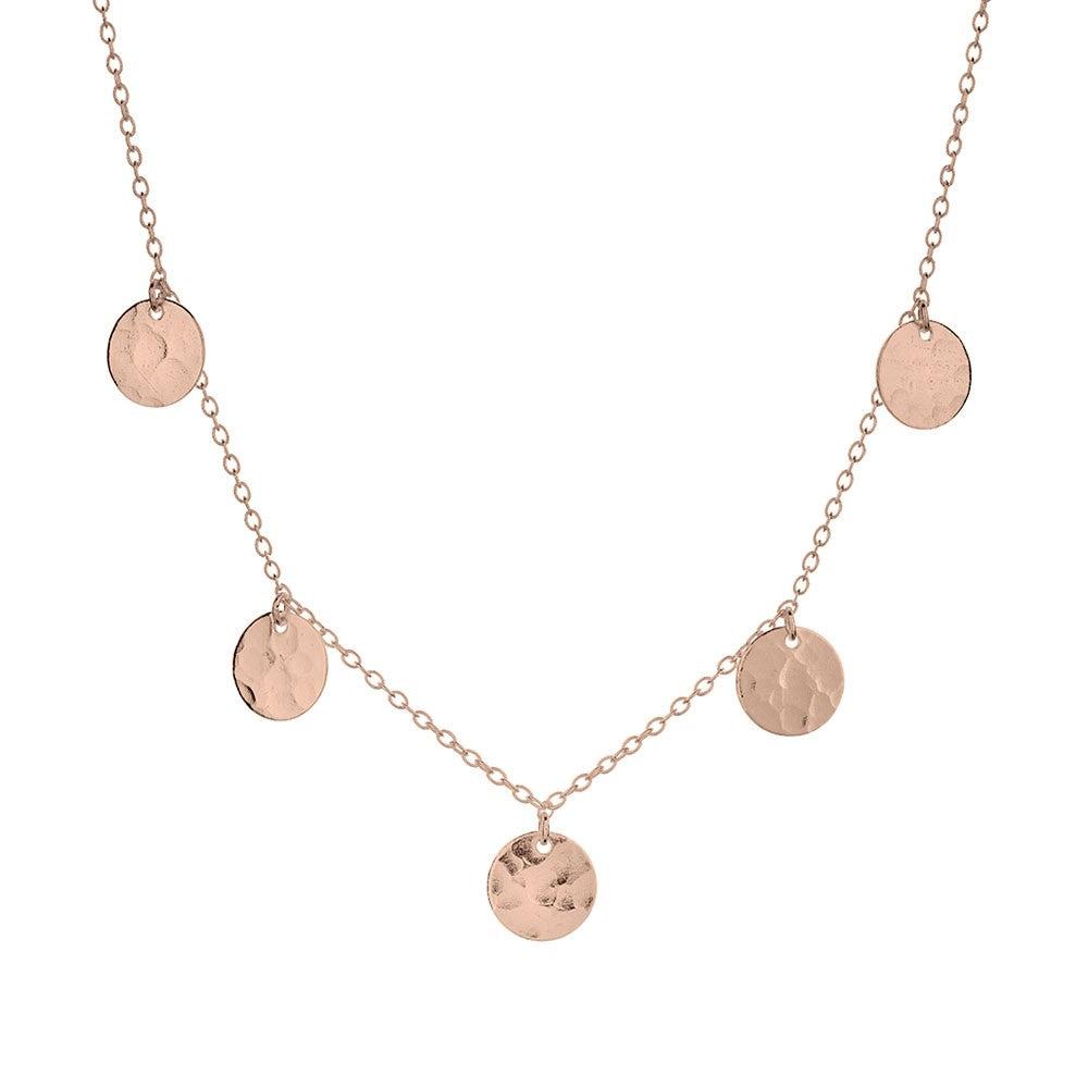 Sterling Silver Gold Plated disc chain, 45cm
