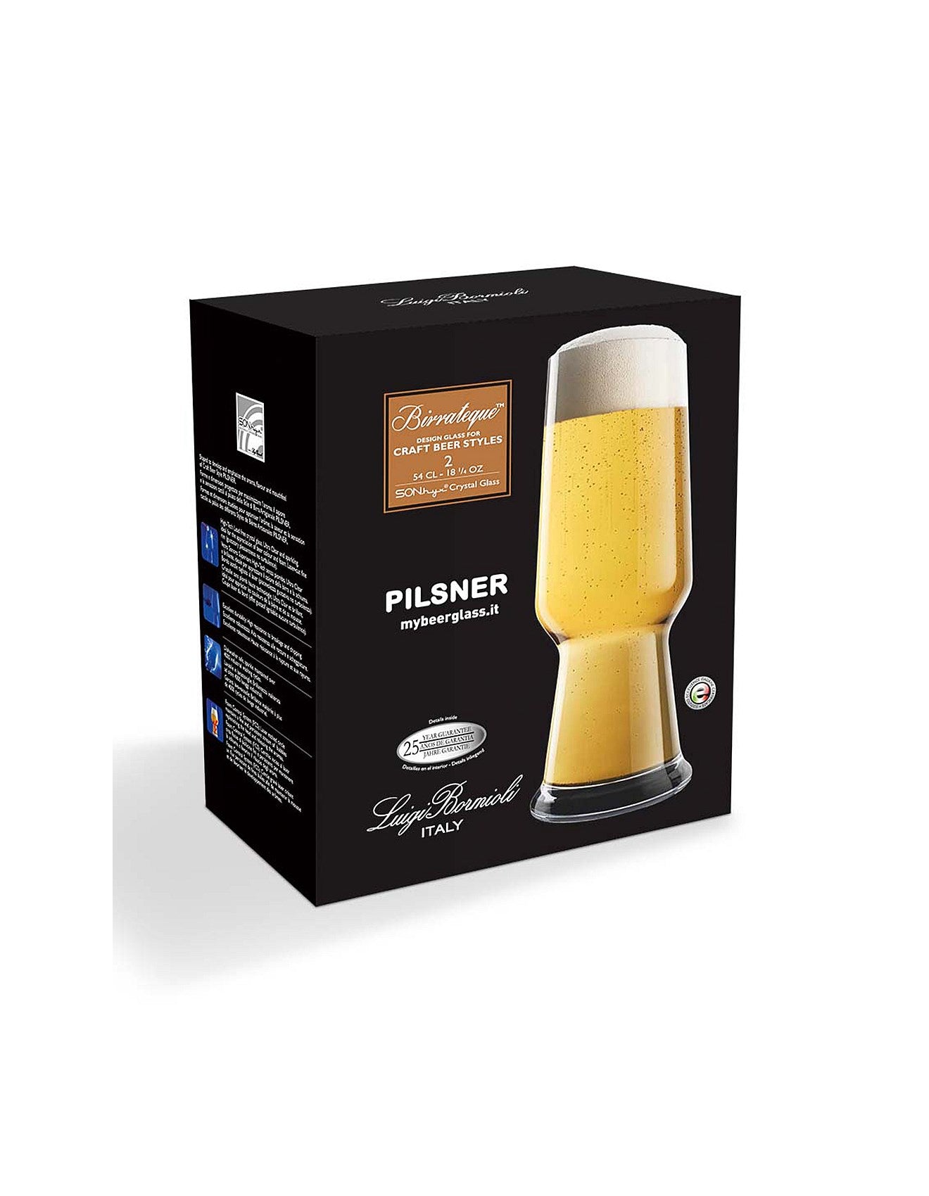 Luigi Bormioli Birrateque Pilsner, 2 pack