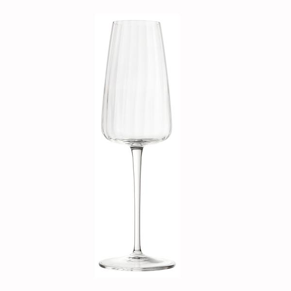 Luigi Bormioli Optica Champagne Flutes 210ml - Set of 4