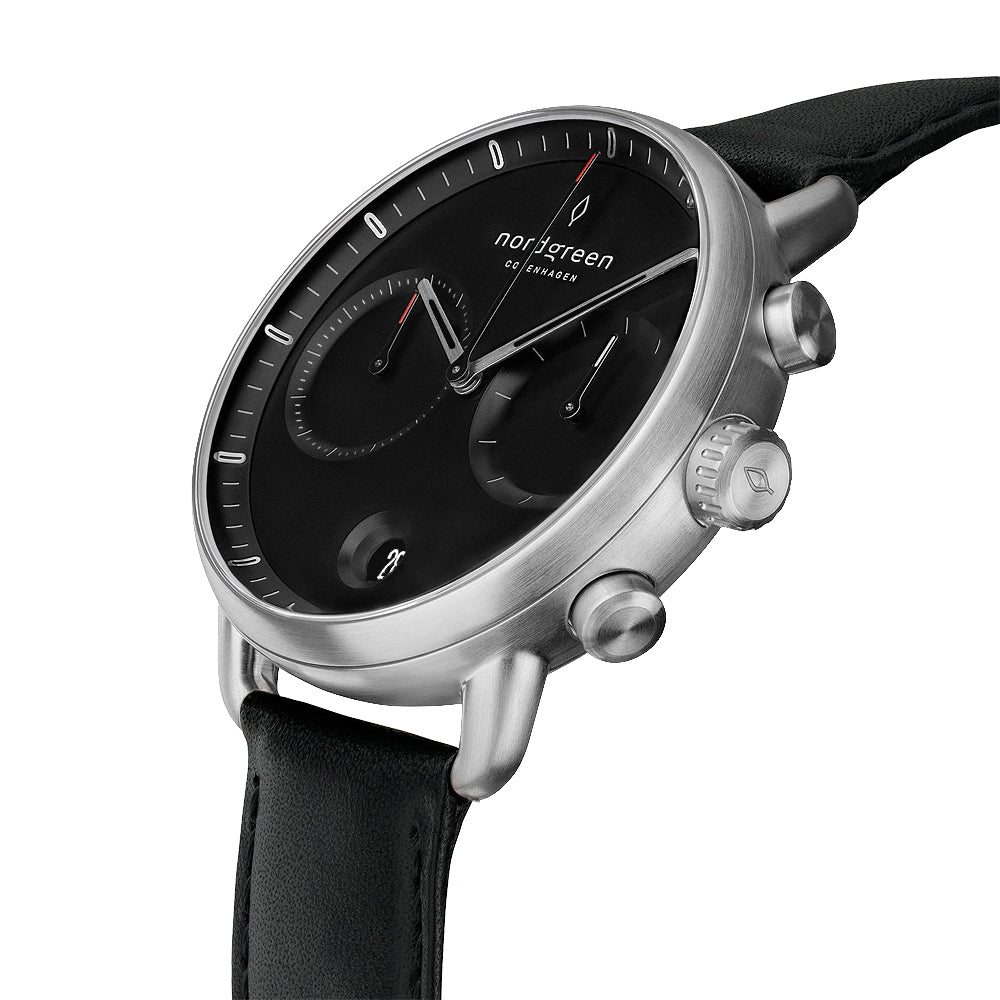 Nordgreen Pioneer 42mm Silver Black Dial Watch - view 2