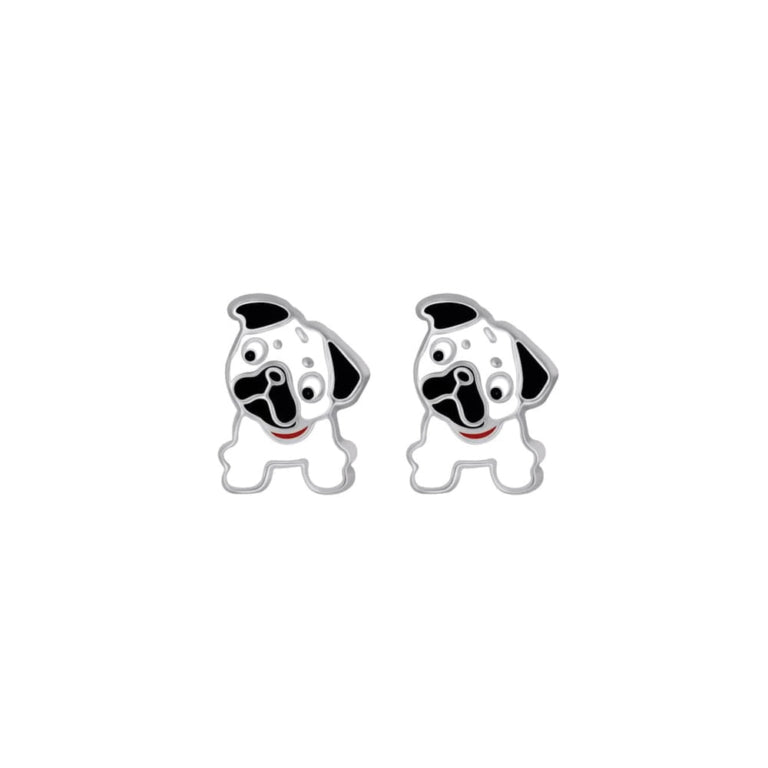Sterling Silver Dog Stud Earrings