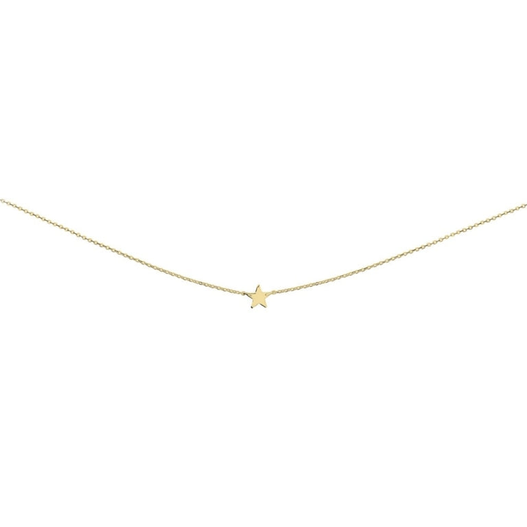 Sterling Silver Gold Plated Star Pendant, 45cm
