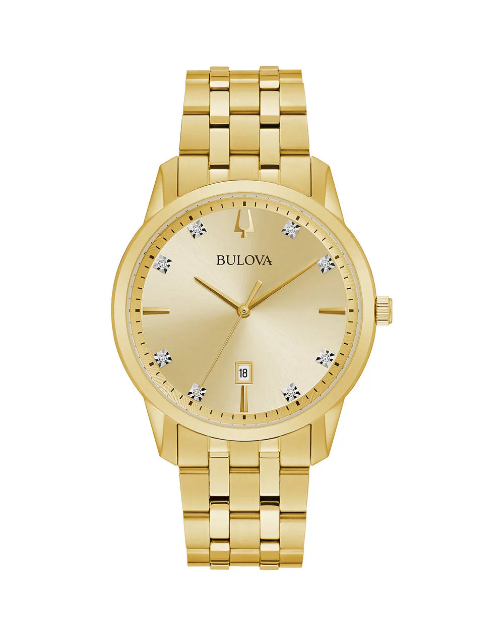 Bulova Gold Diamond Watch, 40mm