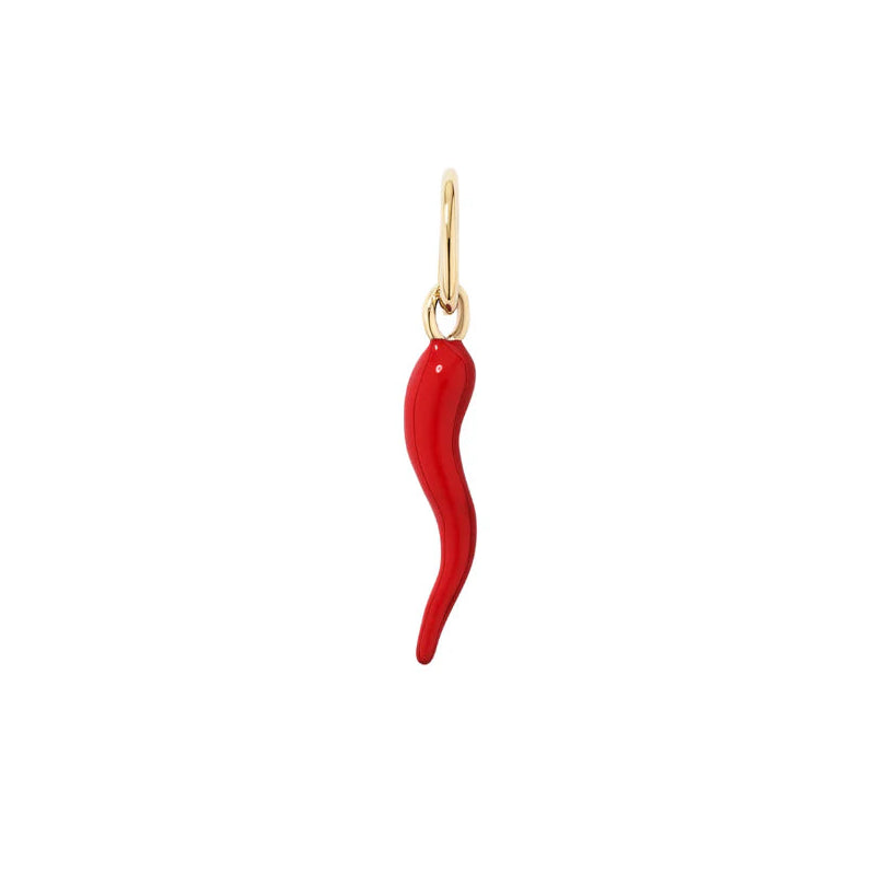 9ct Yellow Gold Red Enamel Chilli Pendant