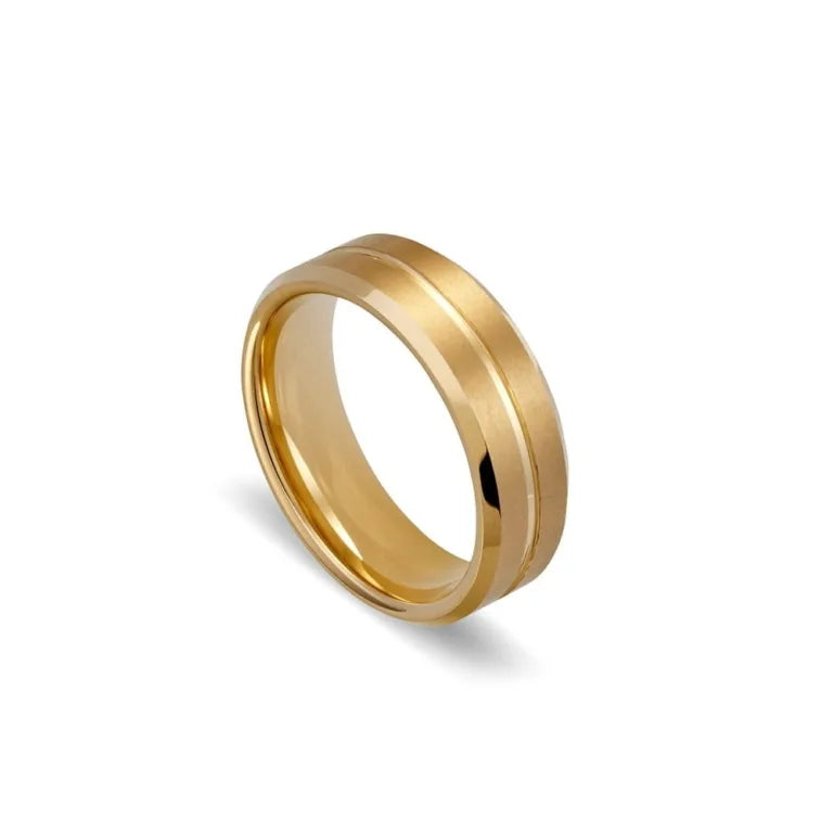 Tungsten Gold Plated ring, size 9