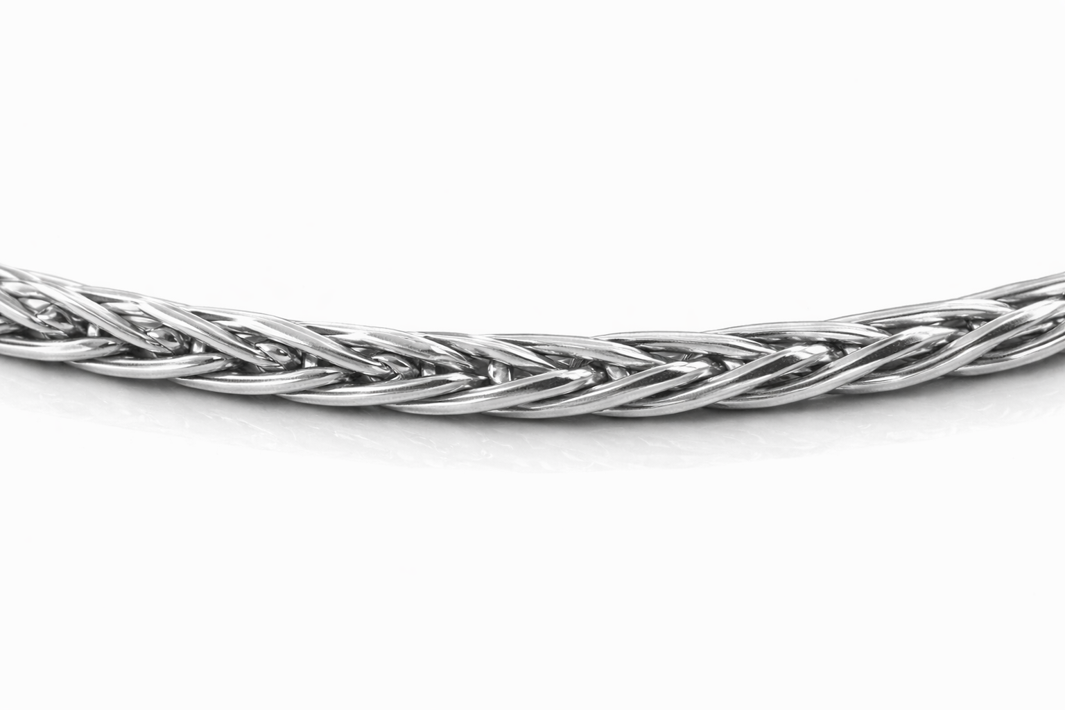 9ct White Gold Magic Chain, 1.5mm, 50cm