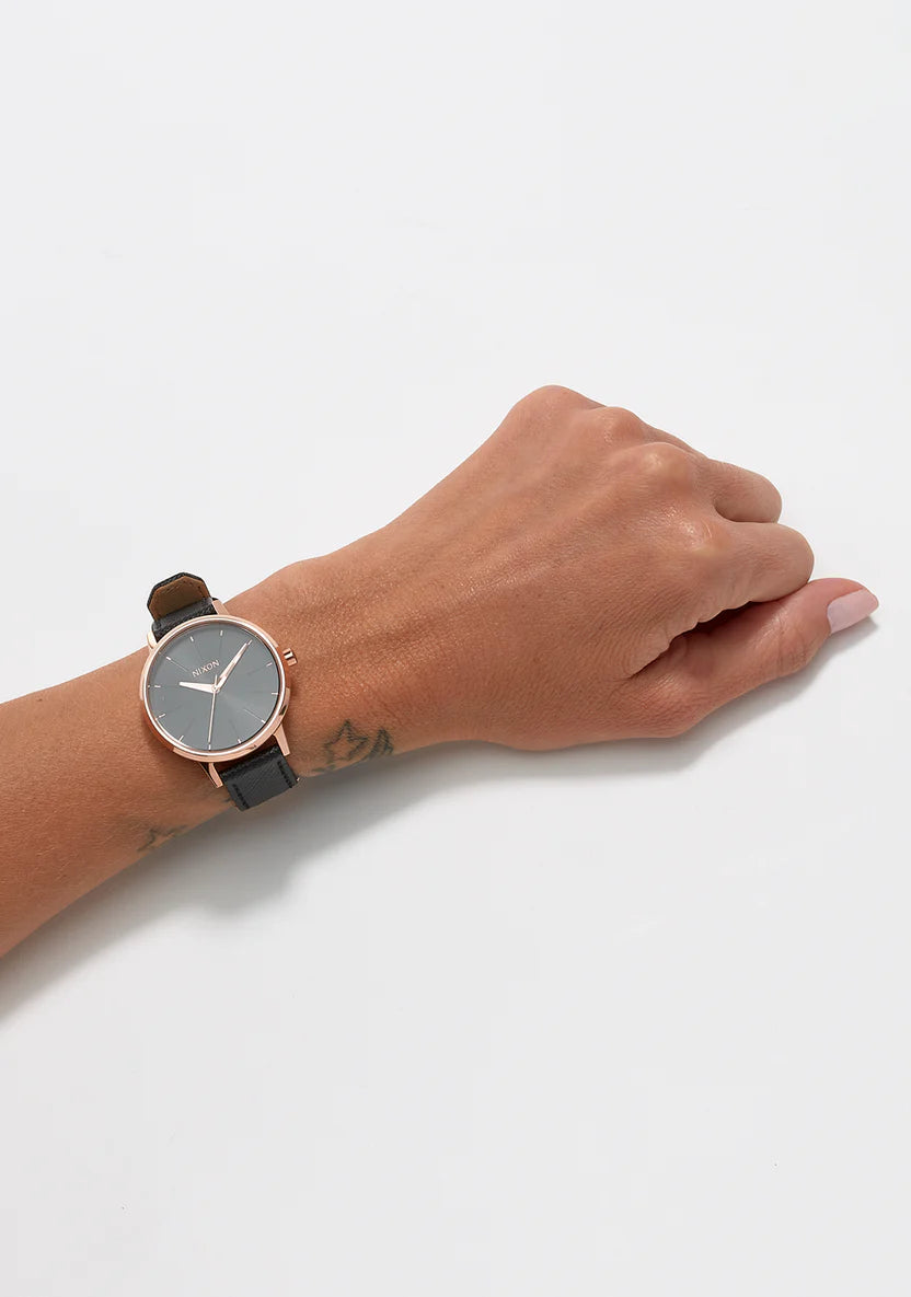 Nixon Kensington Rose Gold and Black Watch