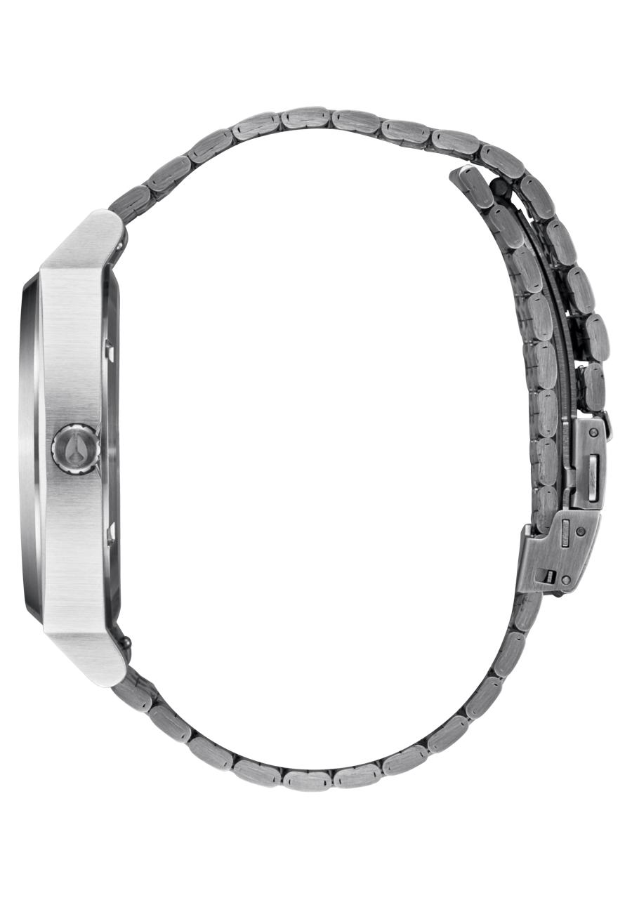 Nixon Time Teller Solar Silver and Blue Sunray watch