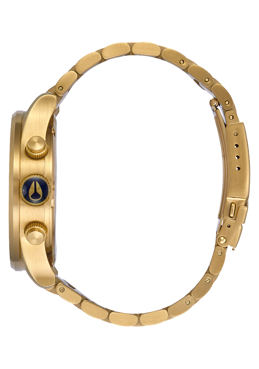 Nixon Sentry Chrono Gold and Blue Watch