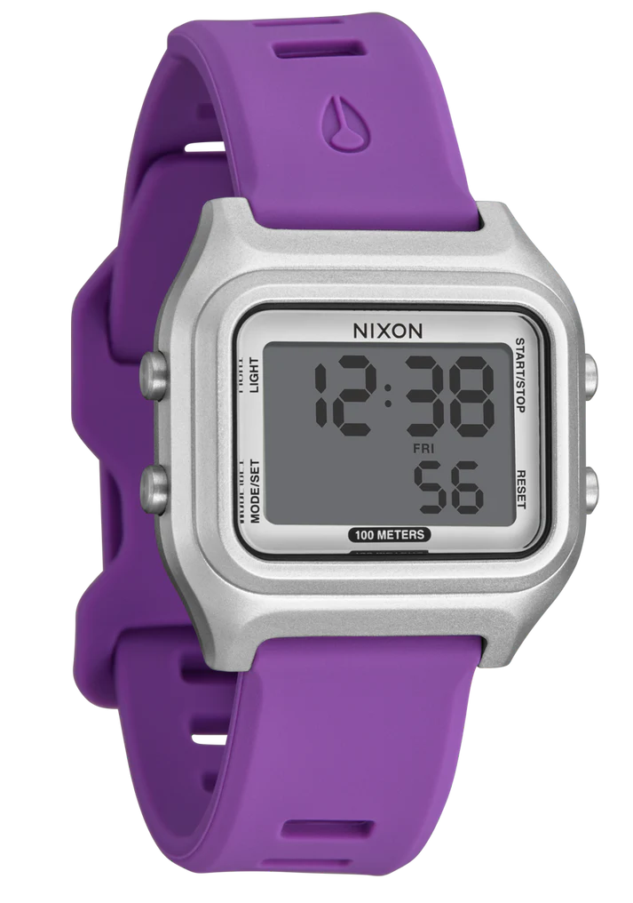 Nixion Ripper Silver and Purple Digital Watch