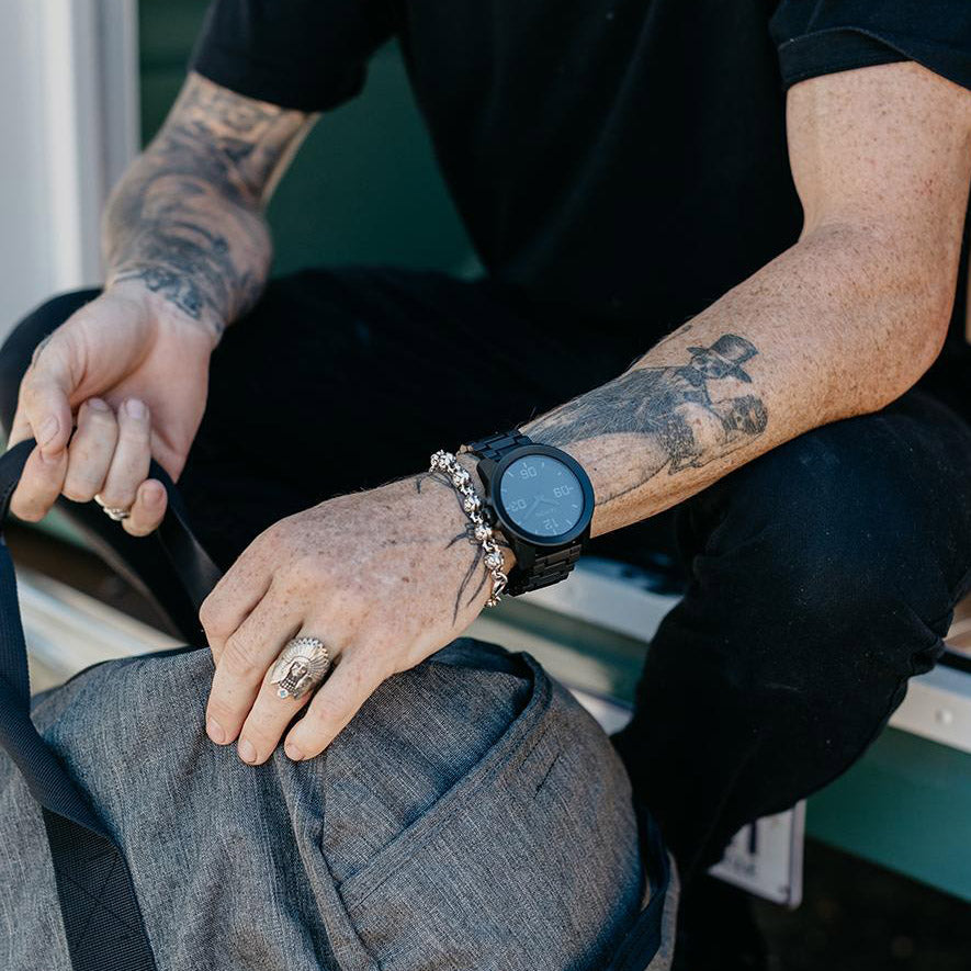 Nixon Corporal Matt and Polished Black watch