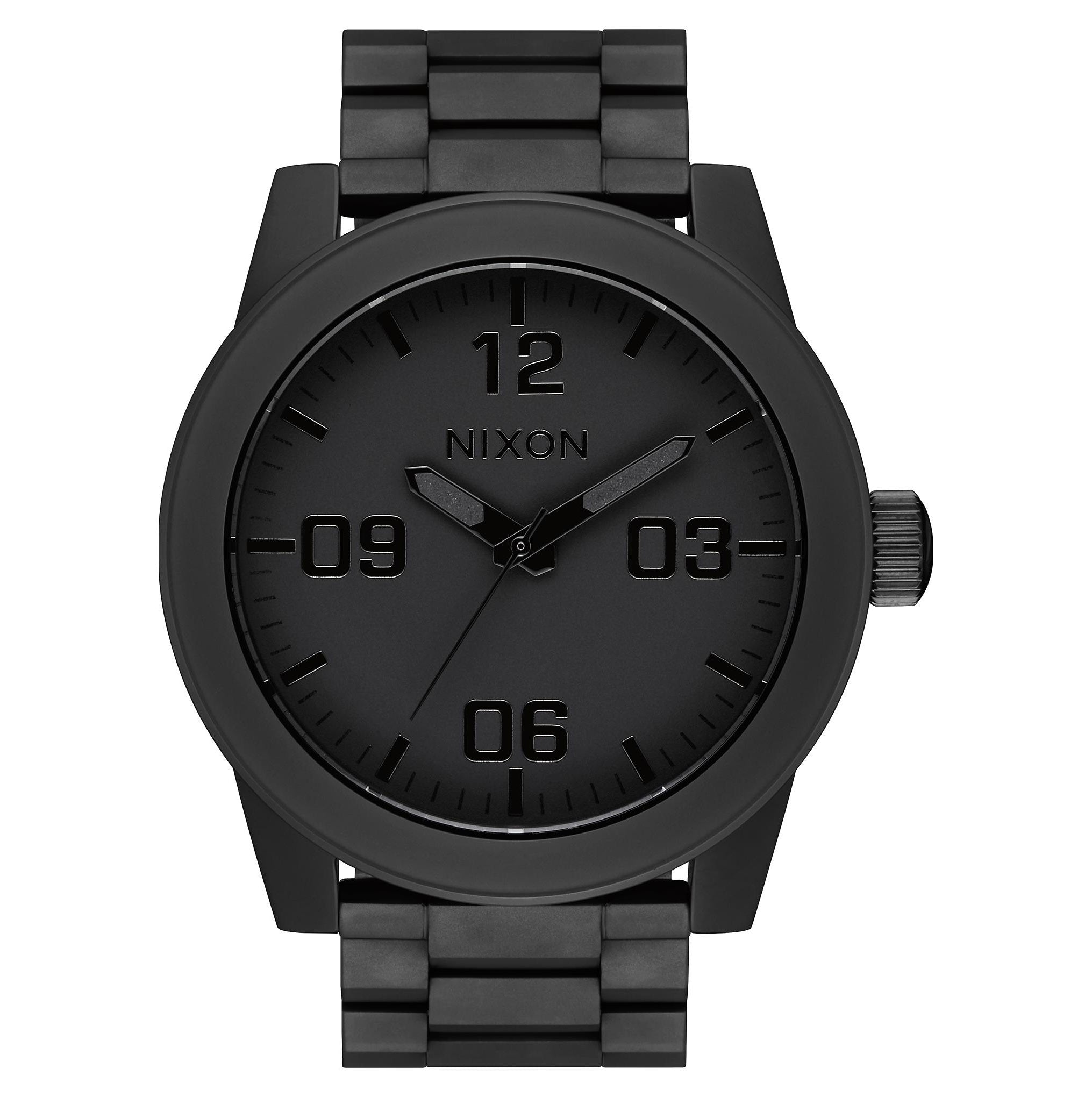 Nixon Corporal Matt and Polished Black watch