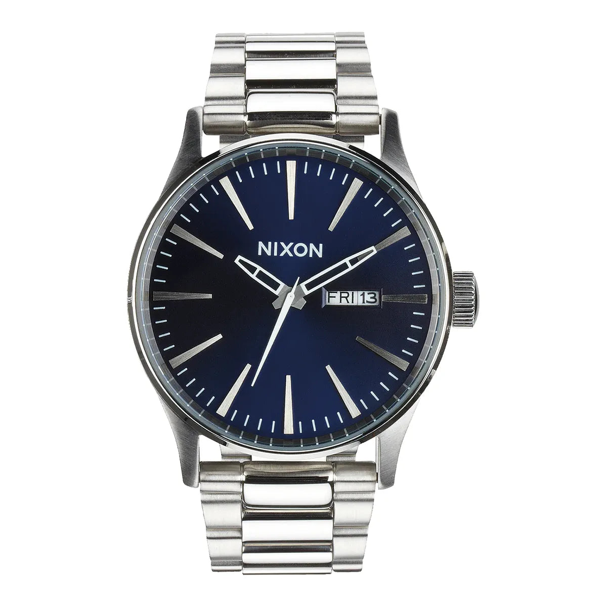 Nixon Sentry Stainless Steel Blue Face Watch