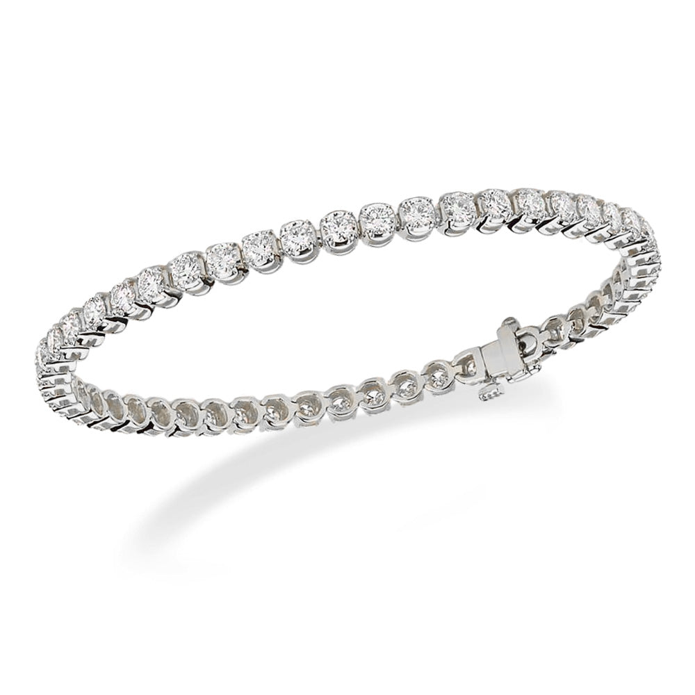 9ct White Gold Natural Diamond Tennis bracelet, 3ct total