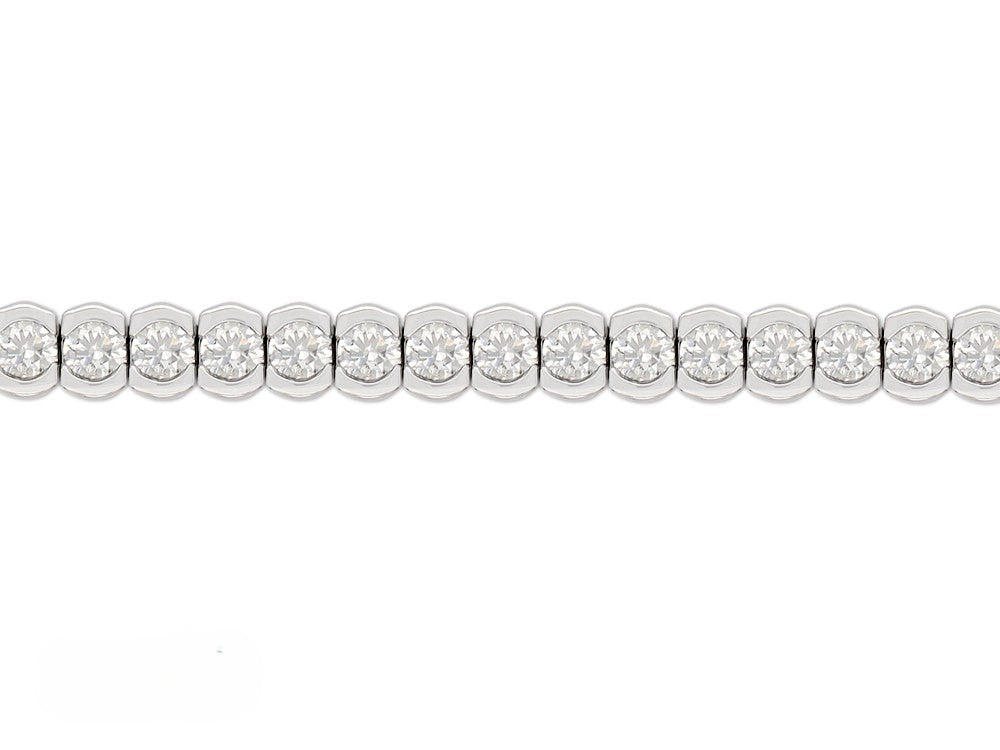 18ct White Gold Diamond Tennis Bracelet, 3.5ct Total