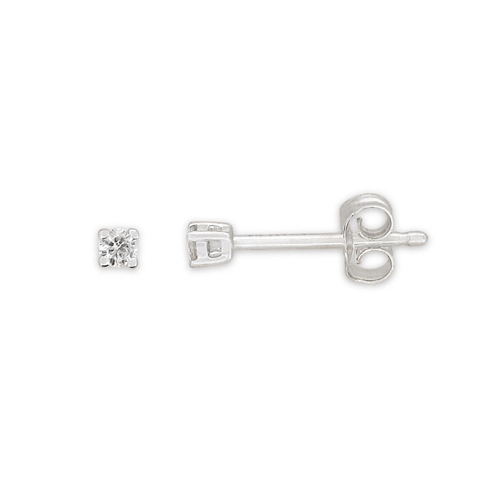 9ct White Gold 0.08ct Diamond Stud Earrings