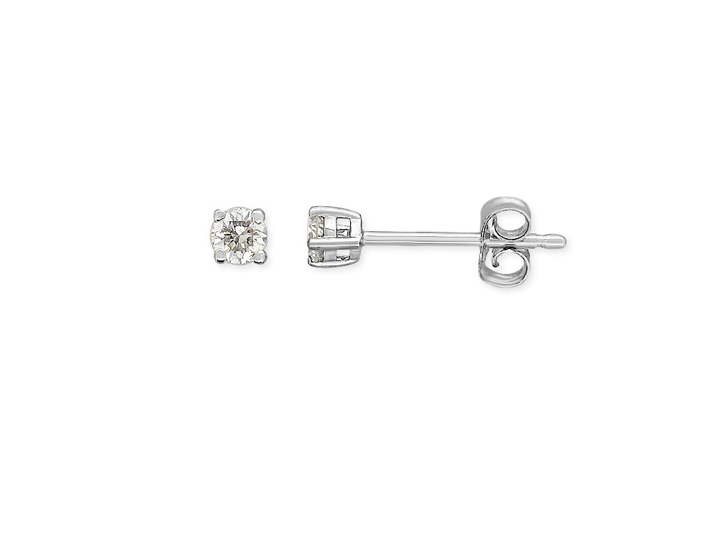 9ct White Gold 0.15ct Diamond studs