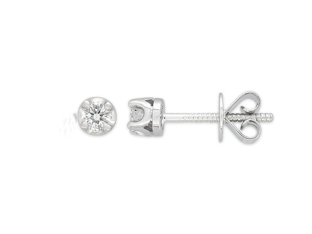 18ct White Gold 0.15Ct Diamond Stud Earrings