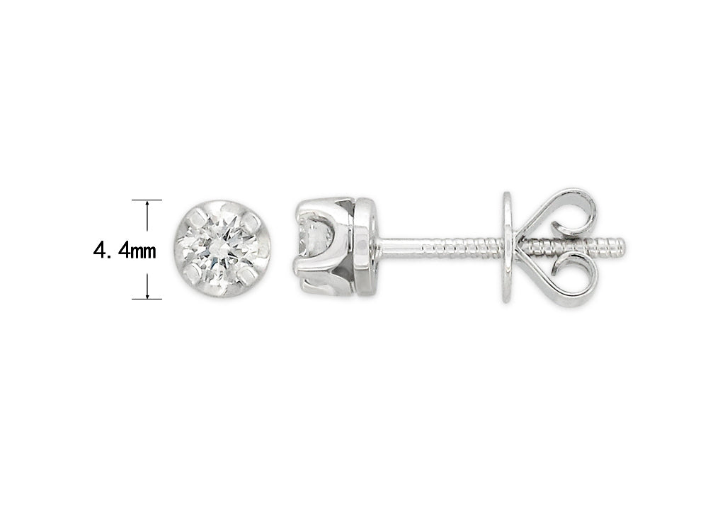 18ct White Gold 0.25Ct Diamond Stud Earrings
