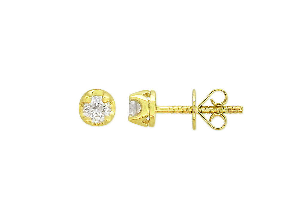 18ct Yellow Gold 0.30Ct Diamond Stud Earrings